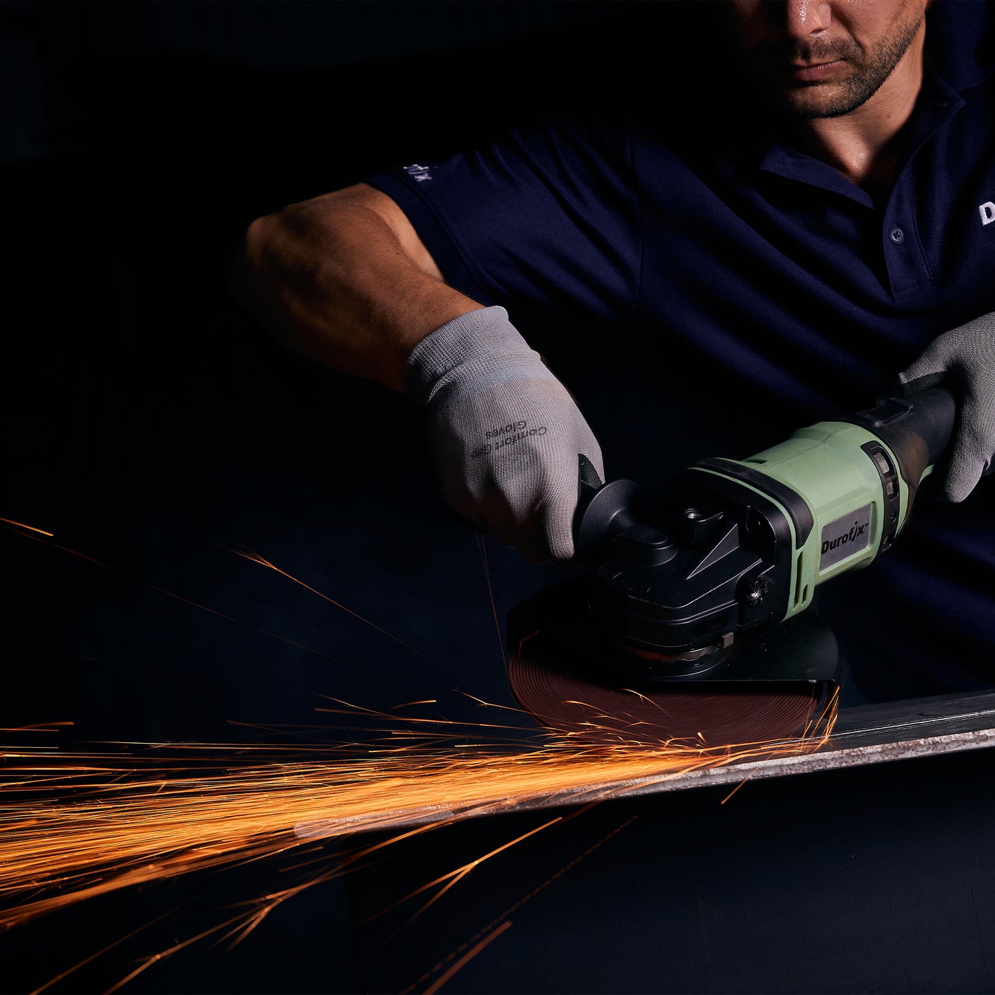 Angle grinder on white background