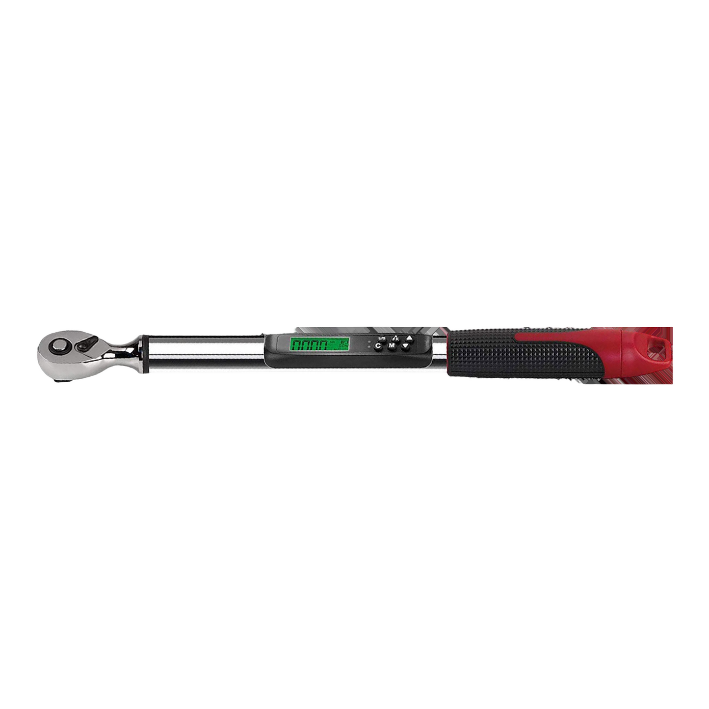 Digital torque wrench on white background