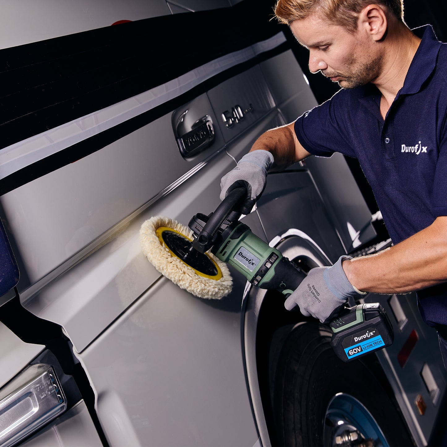 Angle polisher on white background