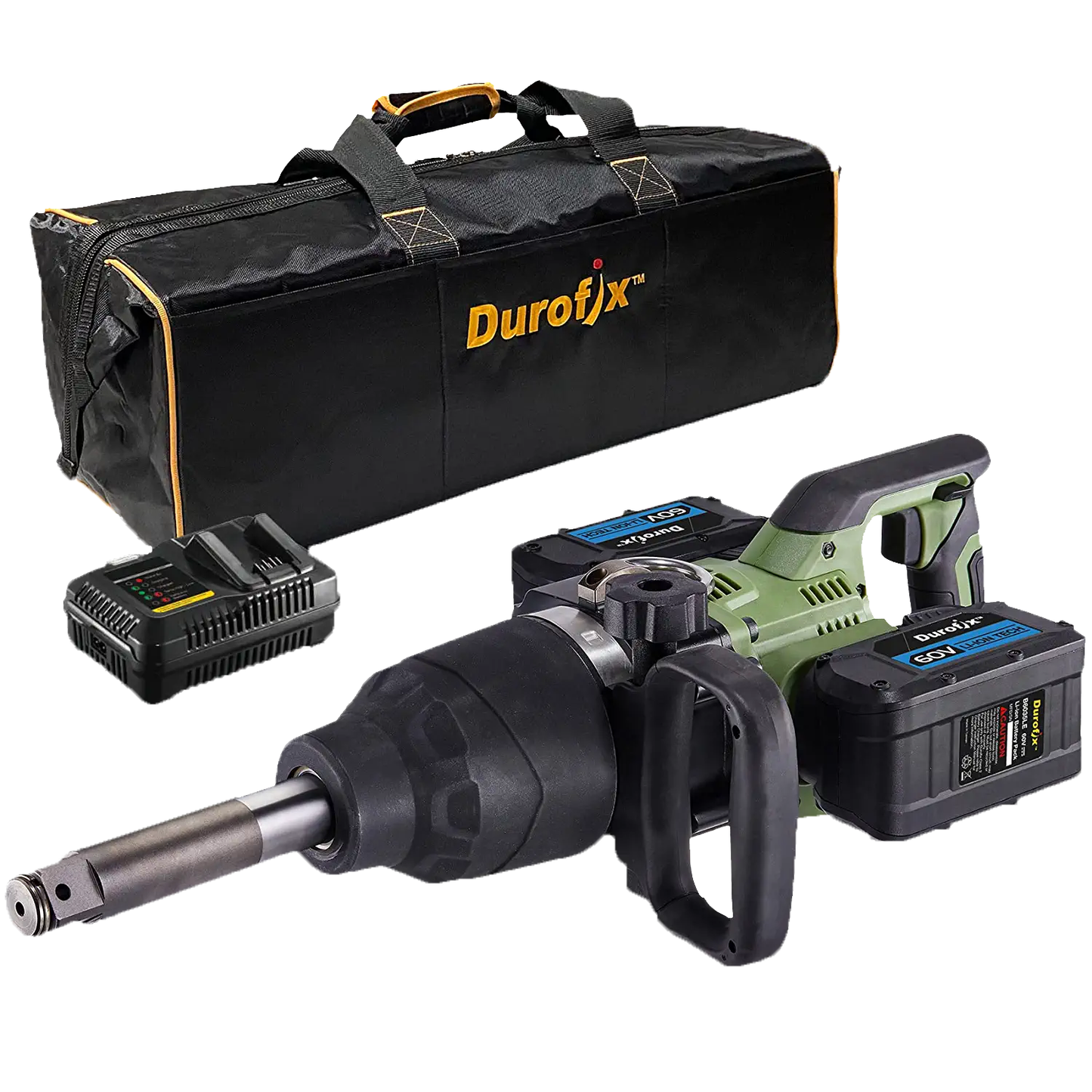 Durofix 60V  1" Super Jumbo Impact Wrench 6" Extended Anvil Bare Tool - RI60176ET