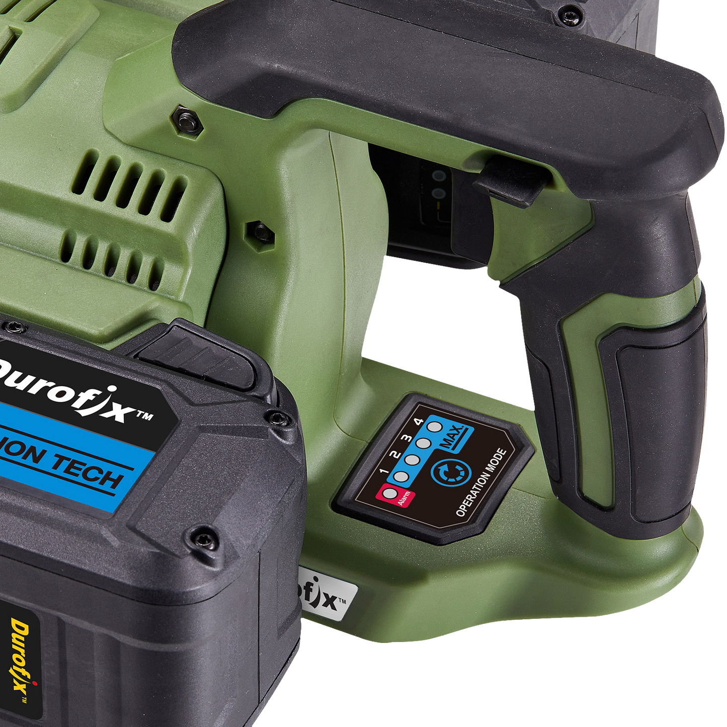Durofix 60V 1" Square Drive Super Jumbo Impact Wrench complete with 2 x 2.5Ah Batteries, 1 x Charger, Bare Tool & UK Adapter - RI60176-P