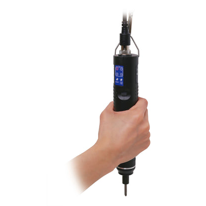 Hand holding electronic  torque screwdriver