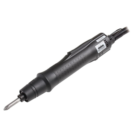 Black electric torque screwdriver tool on a white background