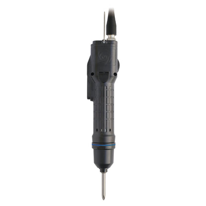 Black electric torque screwdriver tool on a white background