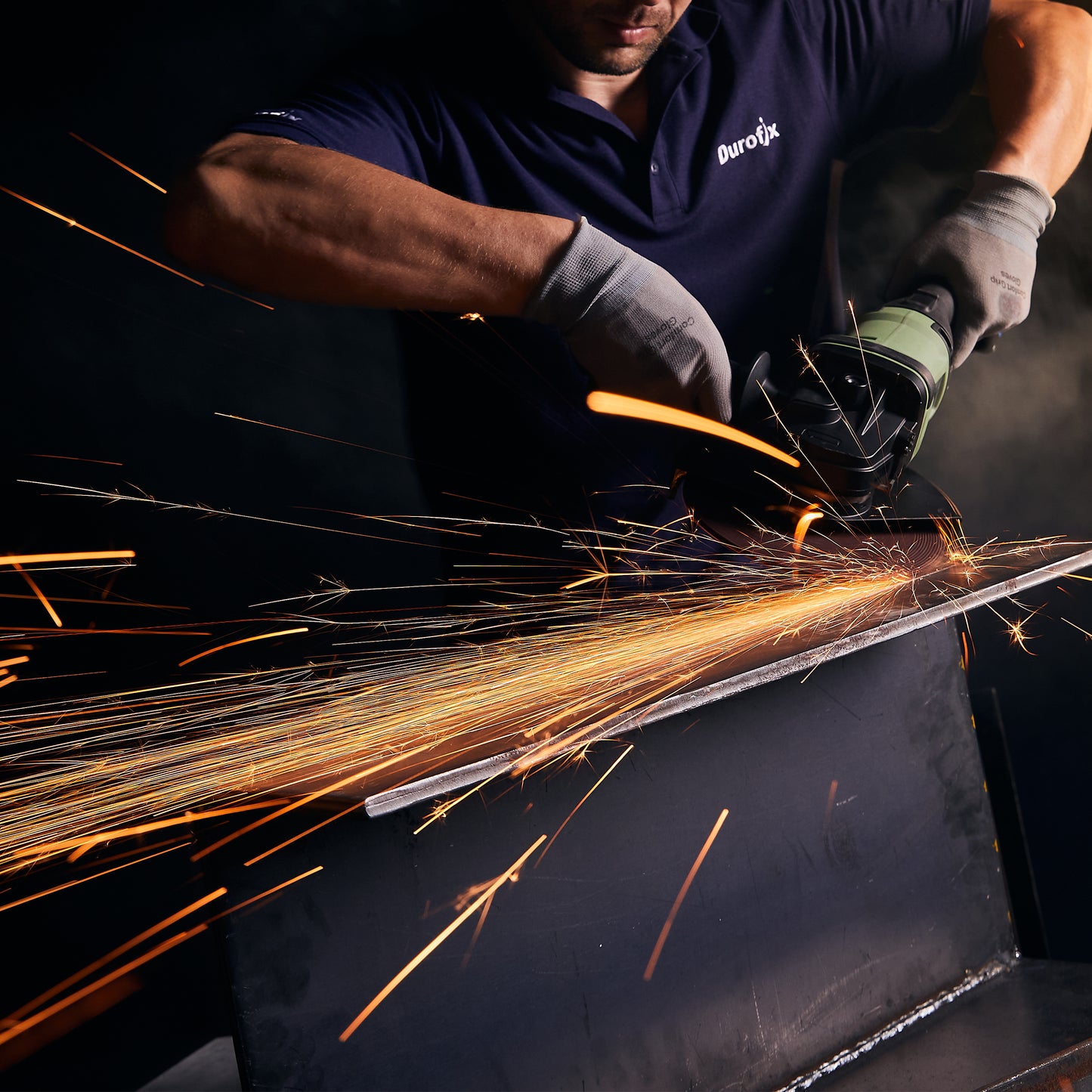 Angle grinder on white background