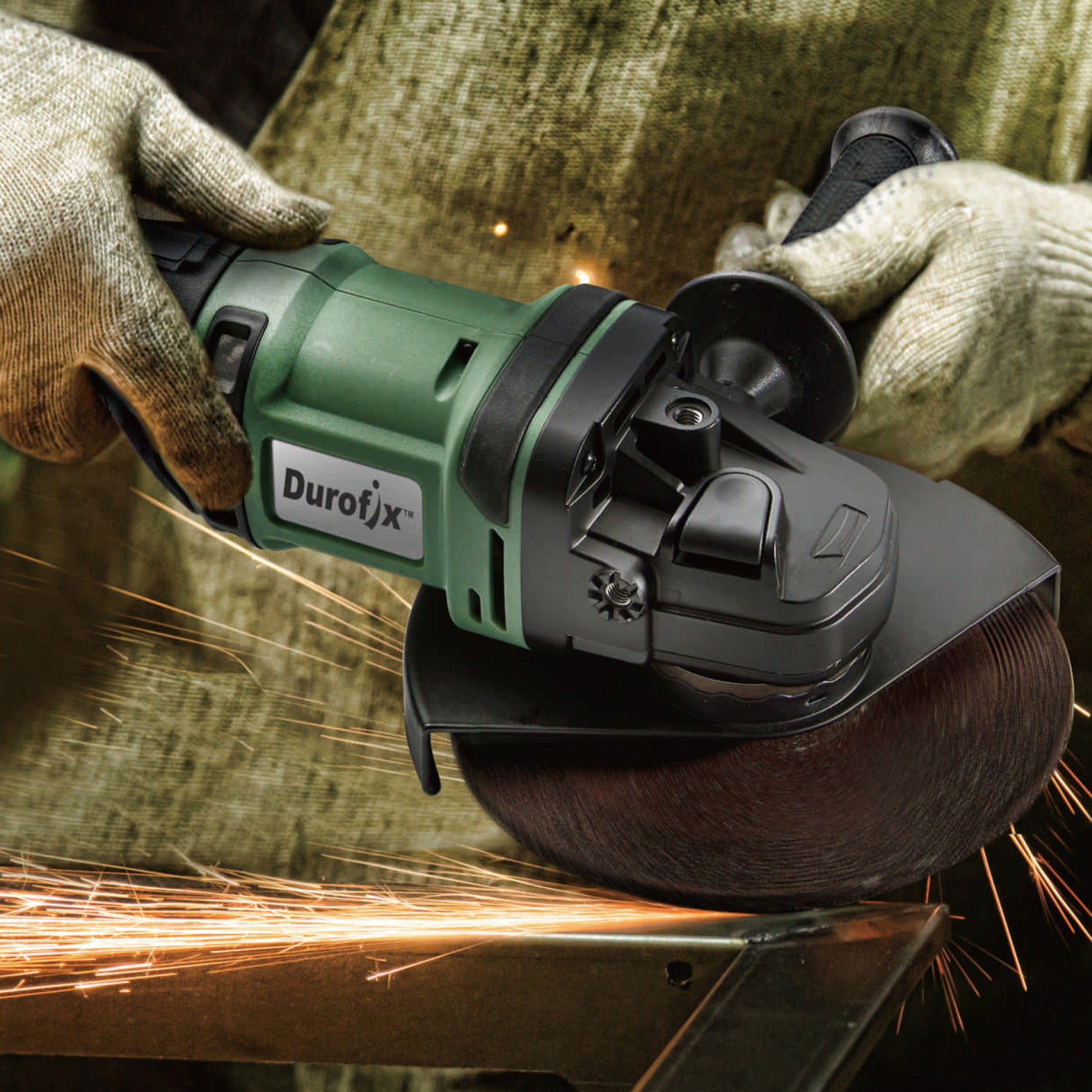 Angle grinder on white background