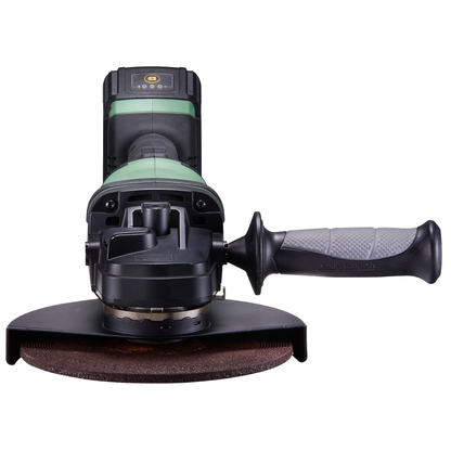 Sander with a black and green design on a white background