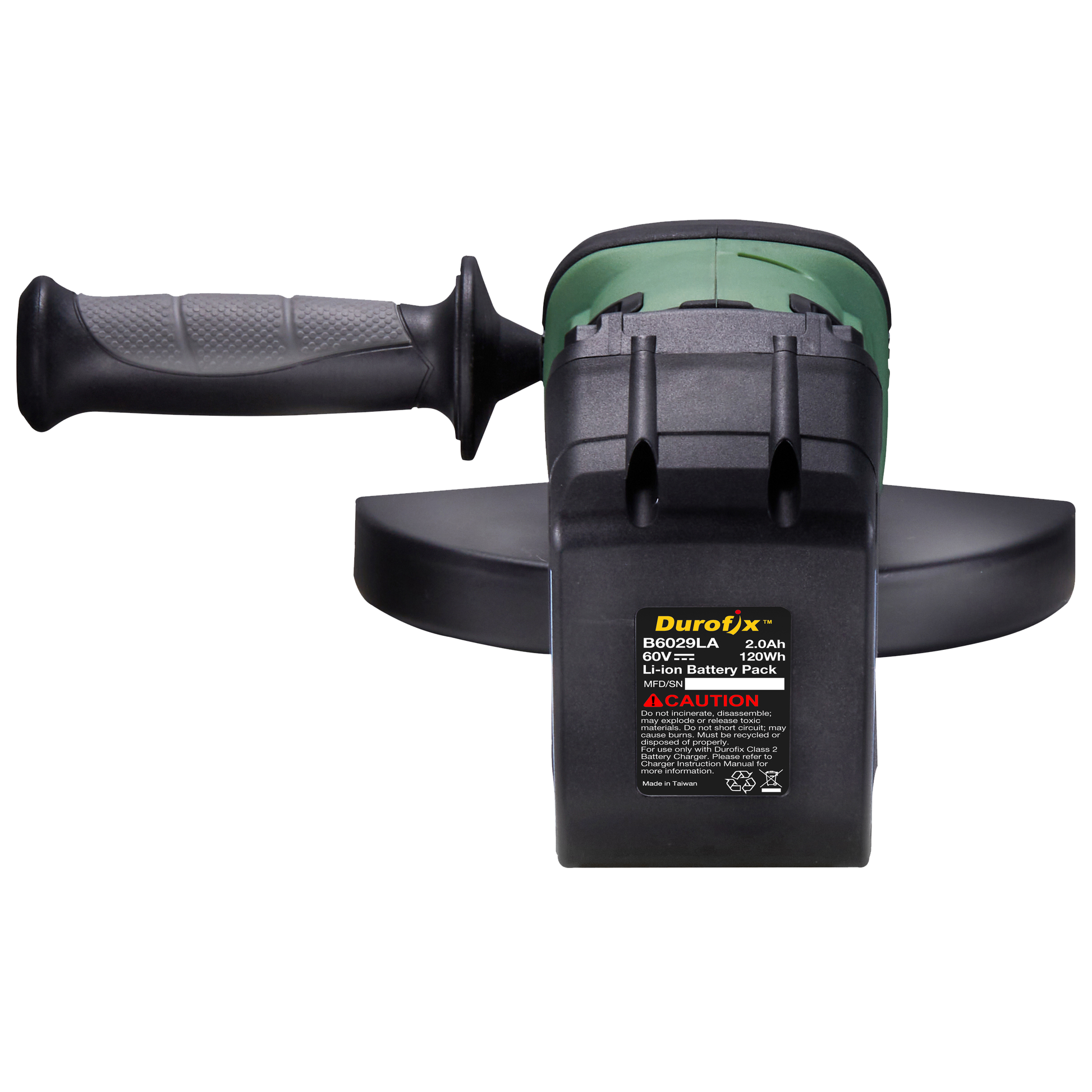 Angle grinder on white background