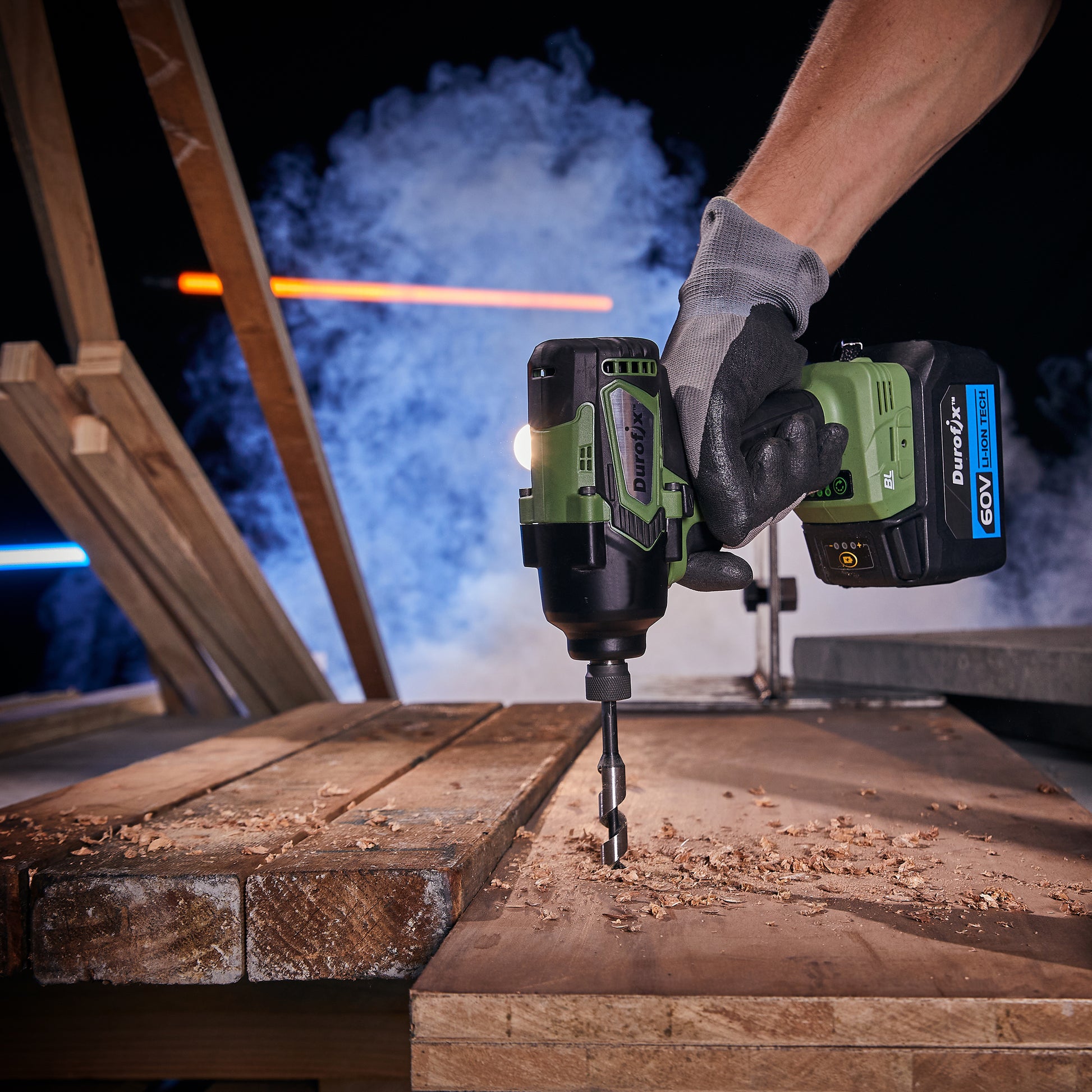 Impact driver on white background