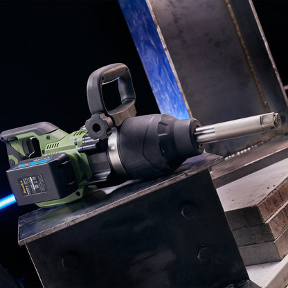 Durofix 60V 1" Square Drive Super Jumbo Impact Wrench complete with 2 x 2.5Ah Batteries, 1 x Charger, Bare Tool & UK Adapter - RI60176-P