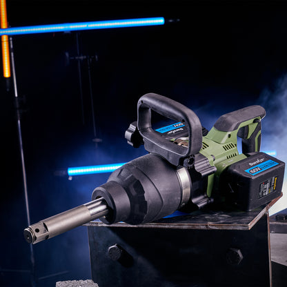 Durofix 60V 1" Square Drive Super Jumbo Impact Wrench complete with 2 x 2.5Ah Batteries, 1 x Charger, Bare Tool & UK Adapter - RI60176-P