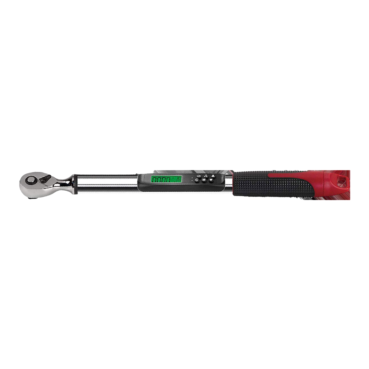 Digital torque wrench on white background