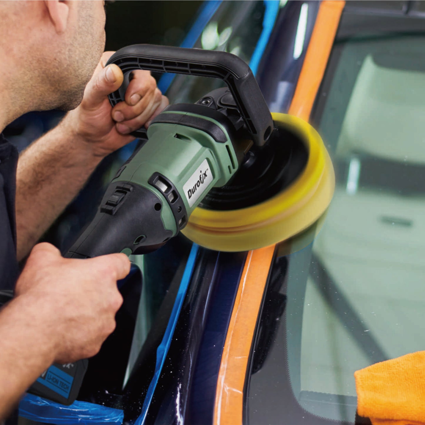 Angle polisher on white background