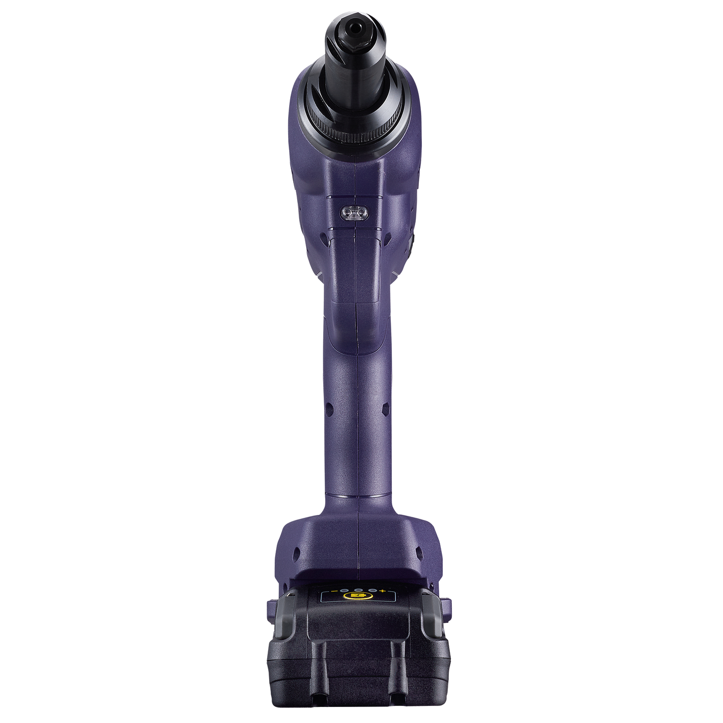 Purple rivet tool on white background