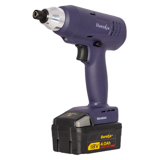 Durofix cordless impact driver on a white background