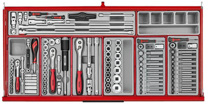 37" PRO35™ Teng Tools Red Roller Cabinet Tool Kit includes 595 Tools!
