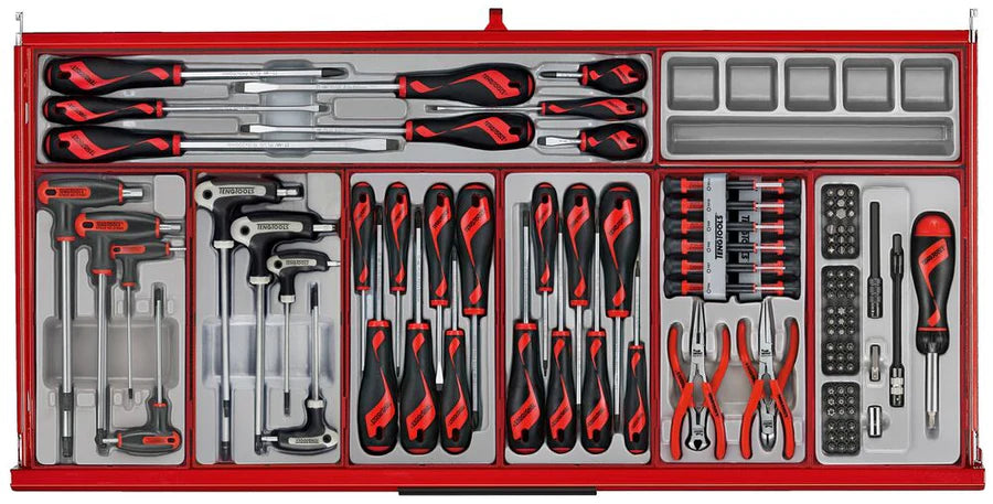 37" PRO35™ Teng Tools Red Roller Cabinet Tool Kit includes 595 Tools!