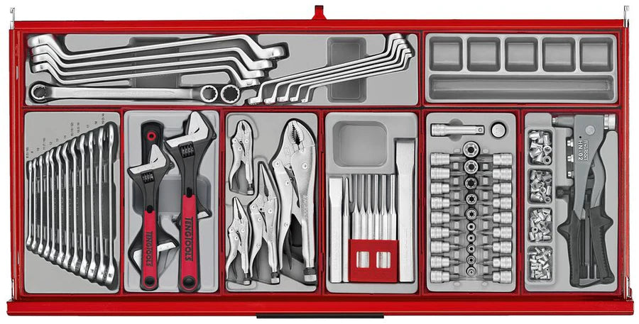 37" PRO35™ Teng Tools Red Roller Cabinet Tool Kit includes 595 Tools!