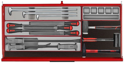 37" PRO35™ Teng Tools Red Roller Cabinet Tool Kit includes 595 Tools!