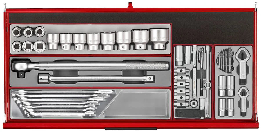 37" PRO35™ Teng Tools Red Roller Cabinet Tool Kit includes 595 Tools!